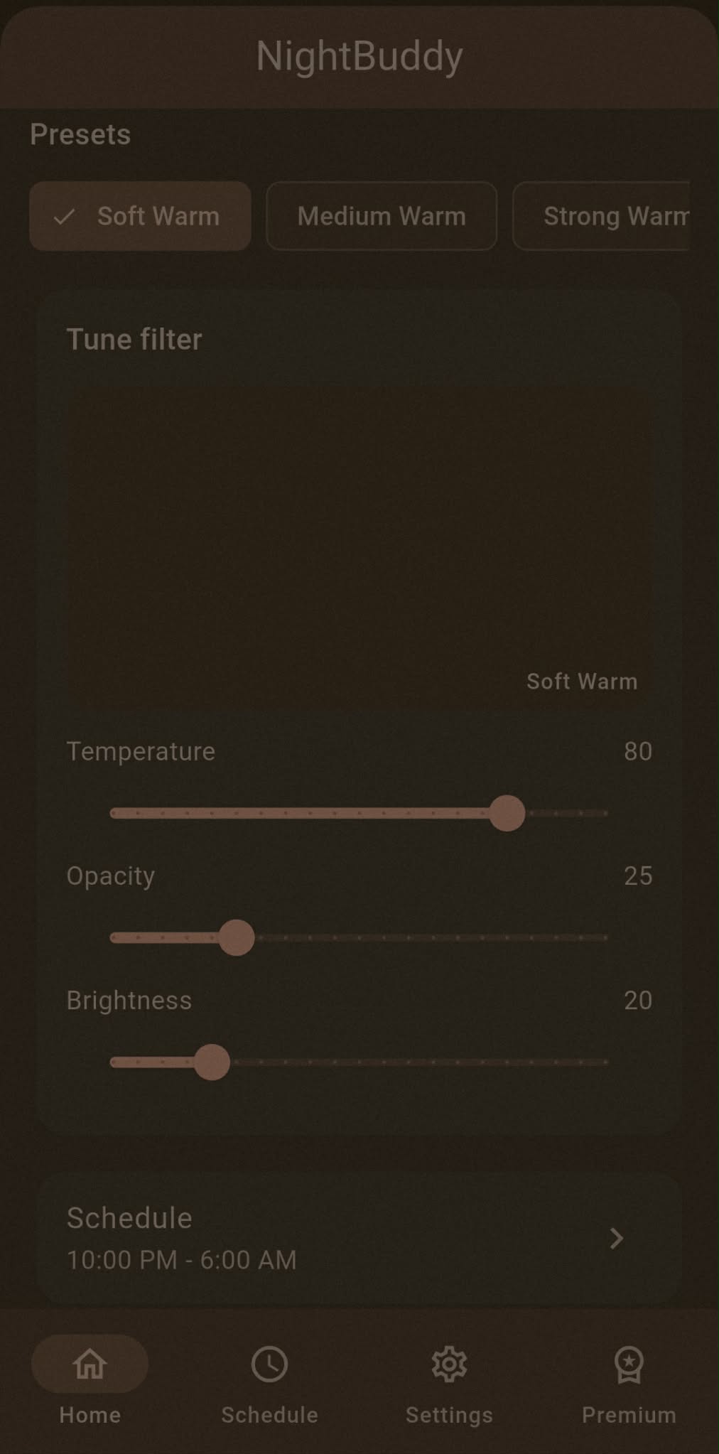 NightBuddy tinted overlay